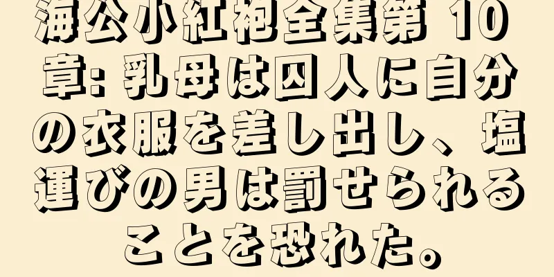 海公小紅袍全集第 10 章: 乳母は囚人に自分の衣服を差し出し、塩運びの男は罰せられることを恐れた。