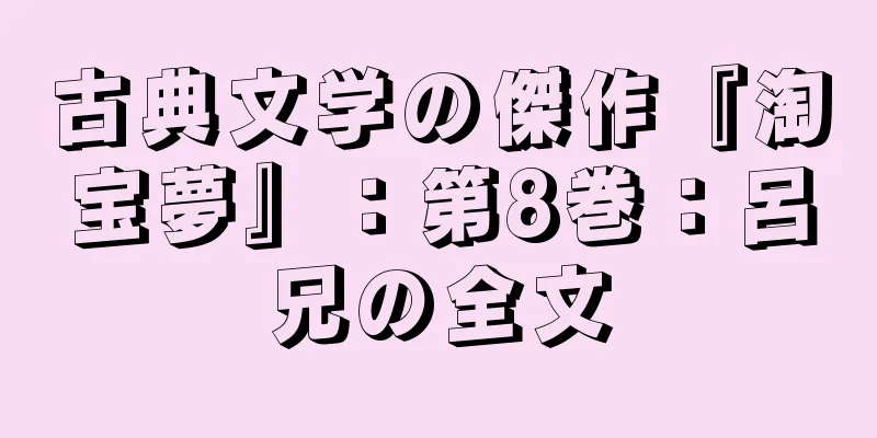 古典文学の傑作『淘宝夢』：第8巻：呂兄の全文