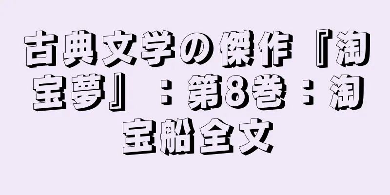 古典文学の傑作『淘宝夢』：第8巻：淘宝船全文