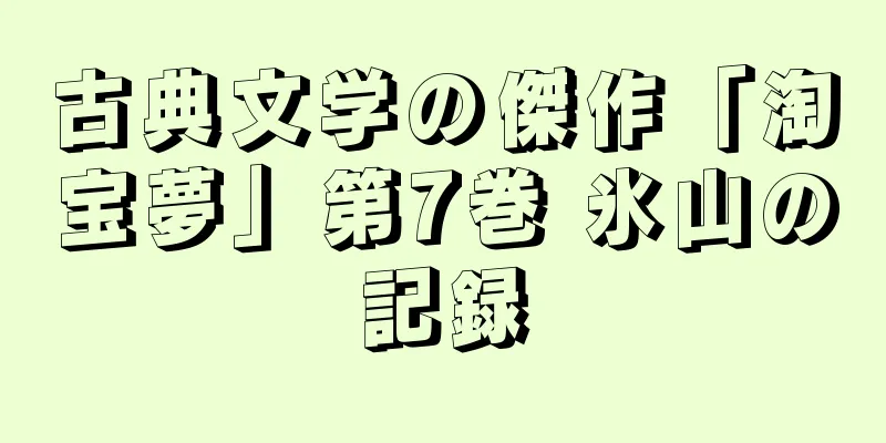 古典文学の傑作「淘宝夢」第7巻 氷山の記録