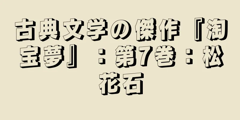 古典文学の傑作『淘宝夢』：第7巻：松花石
