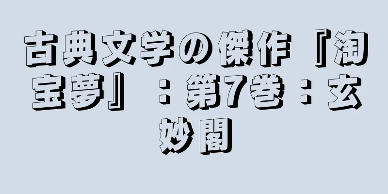 古典文学の傑作『淘宝夢』：第7巻：玄妙閣