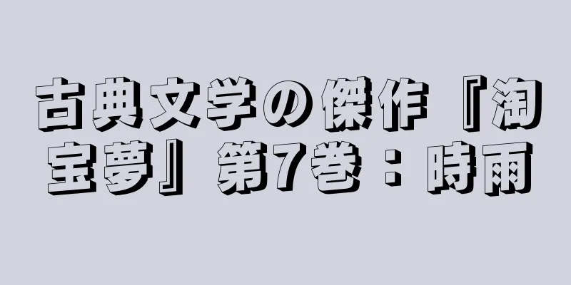 古典文学の傑作『淘宝夢』第7巻：時雨