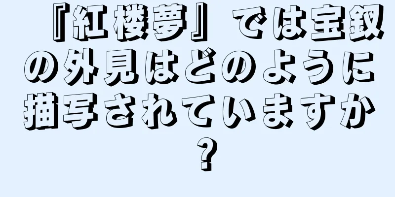『紅楼夢』では宝釵の外見はどのように描写されていますか？