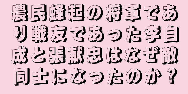 農民蜂起の将軍であり戦友であった李自成と張献忠はなぜ敵同士になったのか？