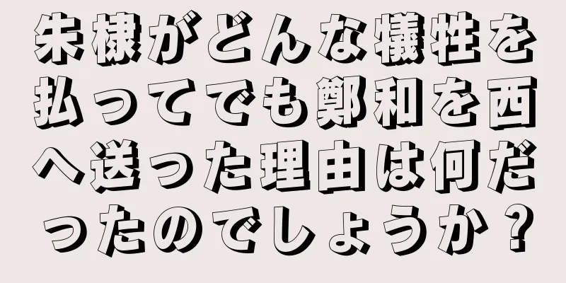 朱棣がどんな犠牲を払ってでも鄭和を西へ送った理由は何だったのでしょうか？