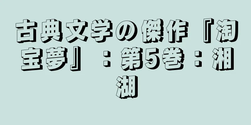 古典文学の傑作『淘宝夢』：第5巻：湘湖
