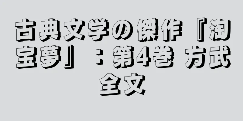 古典文学の傑作『淘宝夢』：第4巻 方武全文