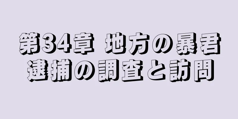 第34章 地方の暴君逮捕の調査と訪問