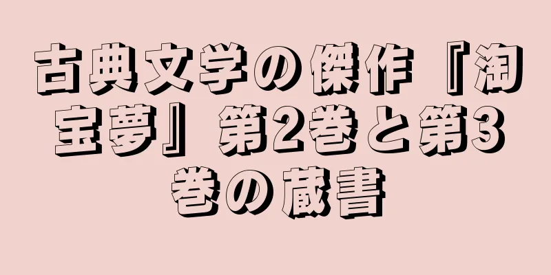古典文学の傑作『淘宝夢』第2巻と第3巻の蔵書