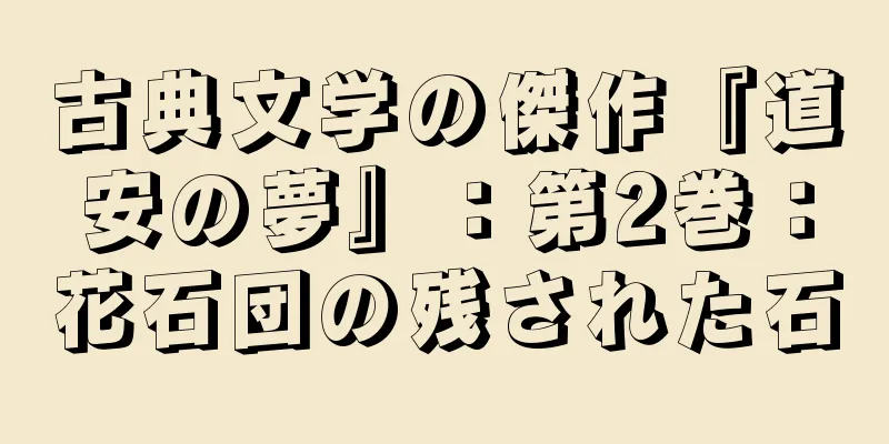 古典文学の傑作『道安の夢』：第2巻：花石団の残された石