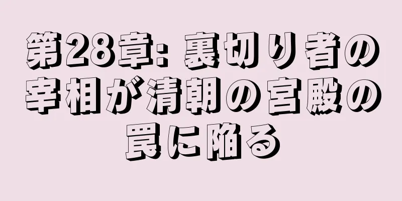 第28章: 裏切り者の宰相が清朝の宮殿の罠に陥る