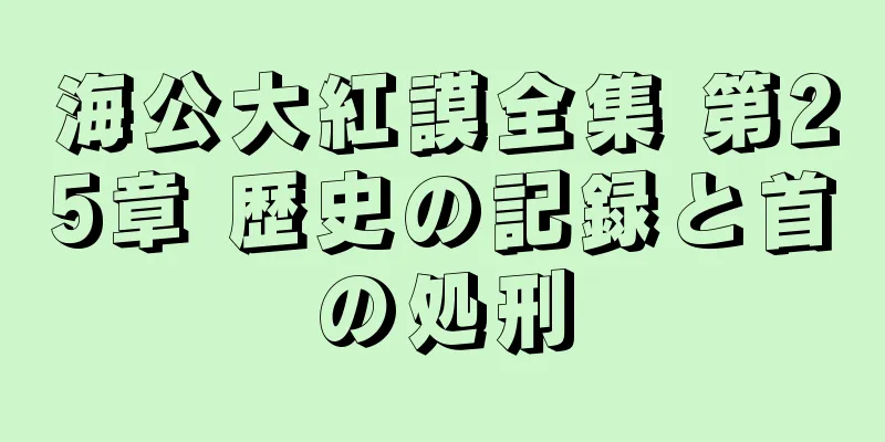 海公大紅謨全集 第25章 歴史の記録と首の処刑