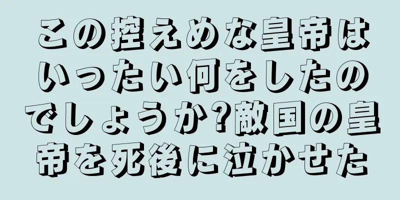 この控えめな皇帝はいったい何をしたのでしょうか?敵国の皇帝を死後に泣かせた