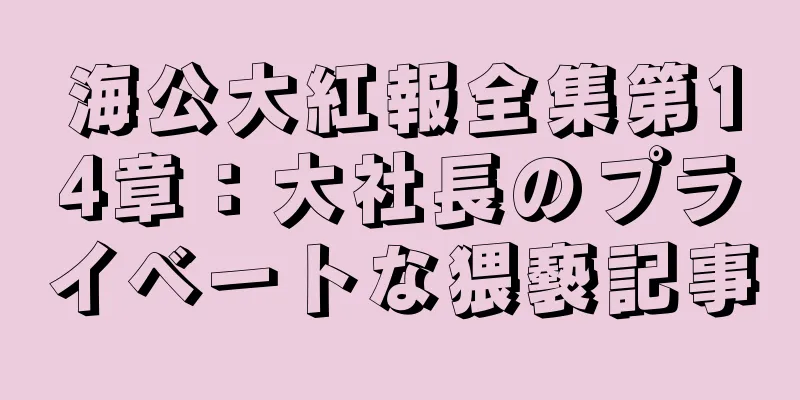 海公大紅報全集第14章：大社長のプライベートな猥褻記事