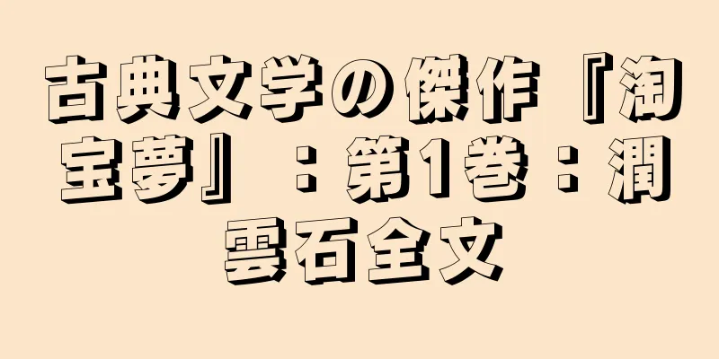 古典文学の傑作『淘宝夢』：第1巻：潤雲石全文