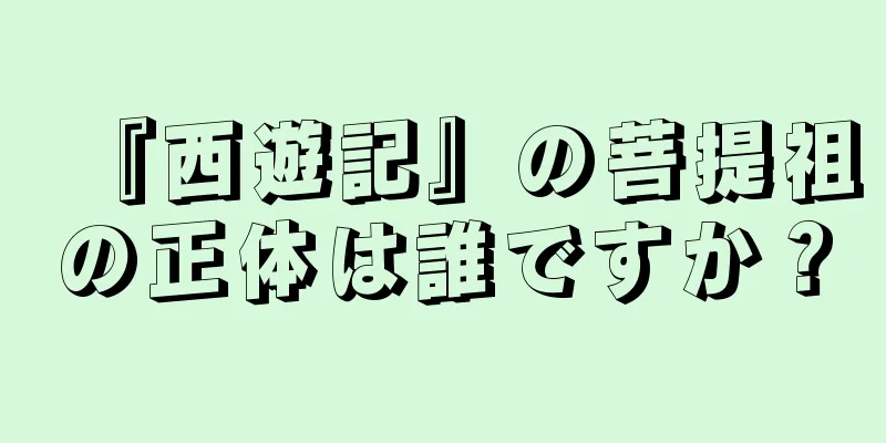 『西遊記』の菩提祖の正体は誰ですか？