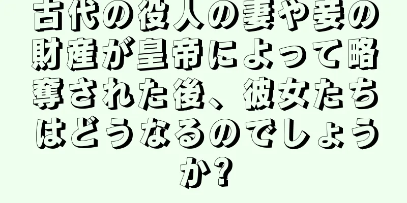 古代の役人の妻や妾の財産が皇帝によって略奪された後、彼女たちはどうなるのでしょうか?