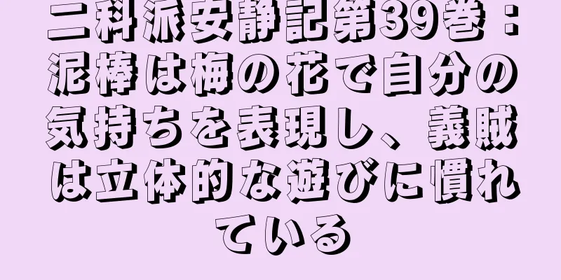 二科派安静記第39巻：泥棒は梅の花で自分の気持ちを表現し、義賊は立体的な遊びに慣れている