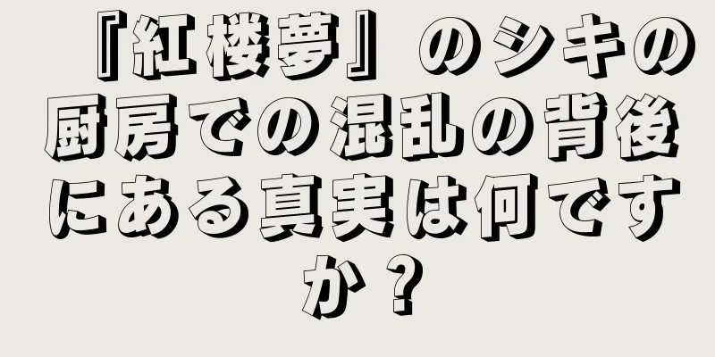 『紅楼夢』のシキの厨房での混乱の背後にある真実は何ですか？