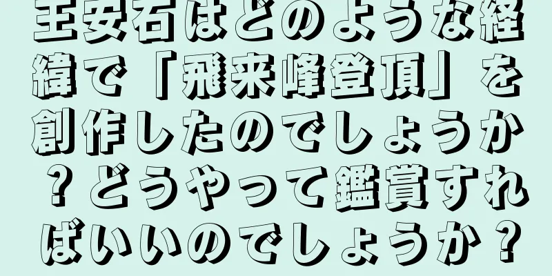王安石はどのような経緯で「飛来峰登頂」を創作したのでしょうか？どうやって鑑賞すればいいのでしょうか？