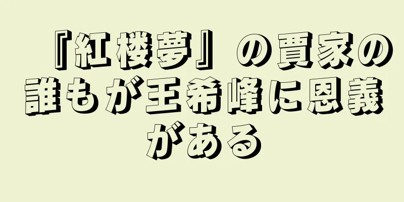 『紅楼夢』の賈家の誰もが王希峰に恩義がある