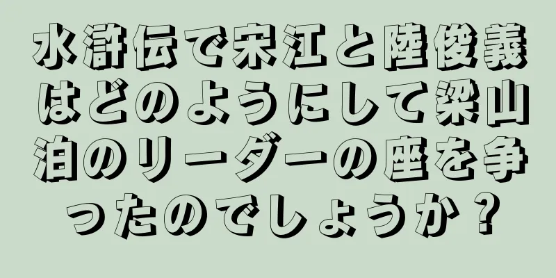 水滸伝で宋江と陸俊義はどのようにして梁山泊のリーダーの座を争ったのでしょうか？