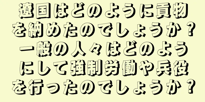 遼国はどのように貢物を納めたのでしょうか？一般の人々はどのようにして強制労働や兵役を行ったのでしょうか？