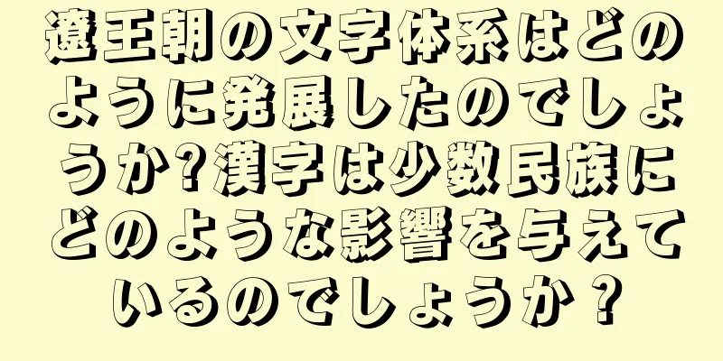 遼王朝の文字体系はどのように発展したのでしょうか?漢字は少数民族にどのような影響を与えているのでしょうか？