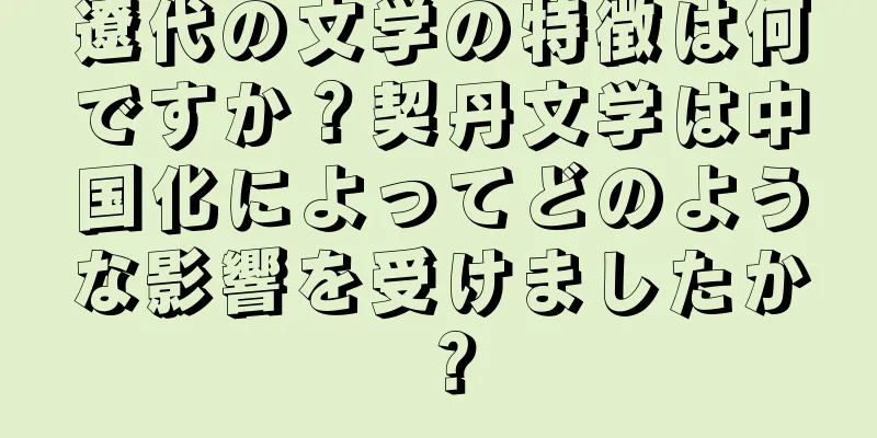 遼代の文学の特徴は何ですか？契丹文学は中国化によってどのような影響を受けましたか？