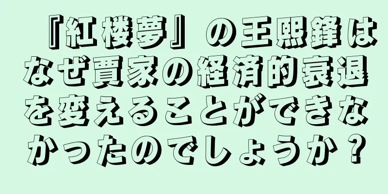 『紅楼夢』の王熙鋒はなぜ賈家の経済的衰退を変えることができなかったのでしょうか？
