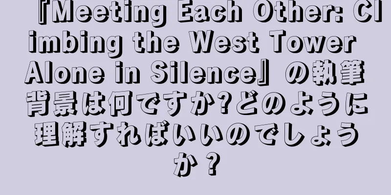 『Meeting Each Other: Climbing the West Tower Alone in Silence』の執筆背景は何ですか?どのように理解すればいいのでしょうか？