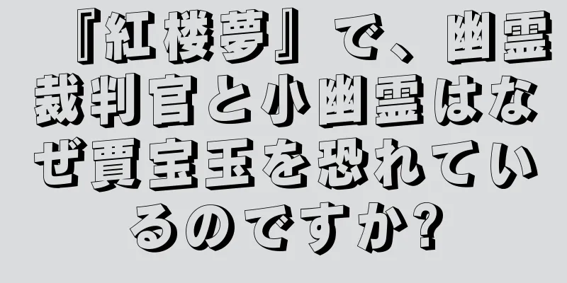 『紅楼夢』で、幽霊裁判官と小幽霊はなぜ賈宝玉を恐れているのですか?