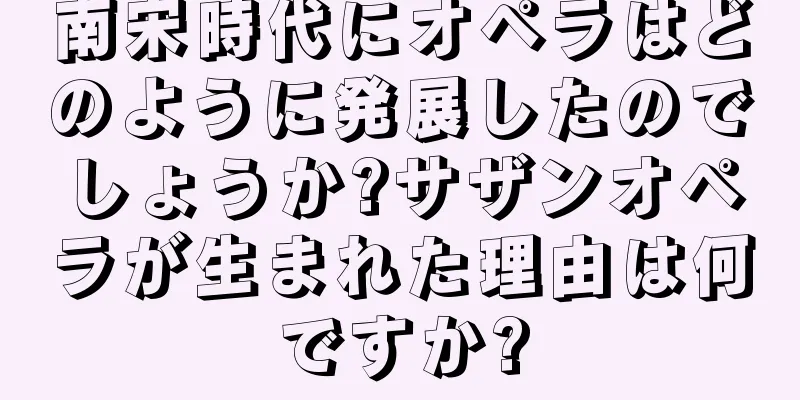 南宋時代にオペラはどのように発展したのでしょうか?サザンオペラが生まれた理由は何ですか?