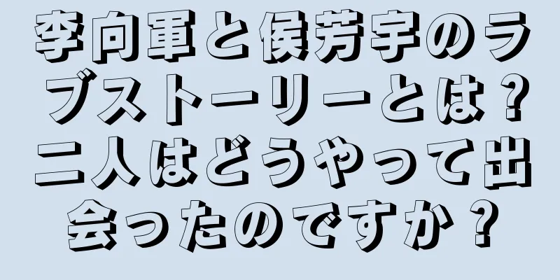李向軍と侯芳宇のラブストーリーとは？二人はどうやって出会ったのですか？