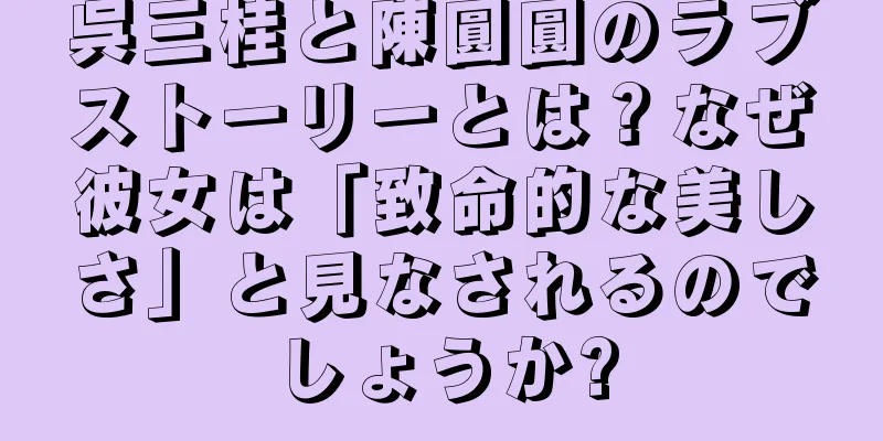 呉三桂と陳圓圓のラブストーリーとは？なぜ彼女は「致命的な美しさ」と見なされるのでしょうか?