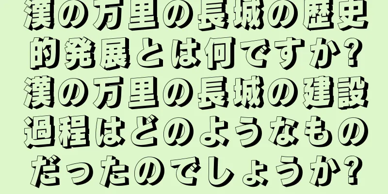 漢の万里の長城の歴史的発展とは何ですか?漢の万里の長城の建設過程はどのようなものだったのでしょうか?