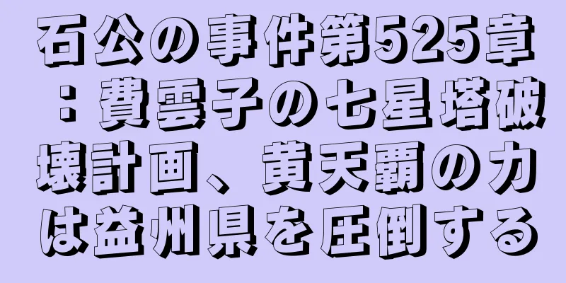 石公の事件第525章：費雲子の七星塔破壊計画、黄天覇の力は益州県を圧倒する