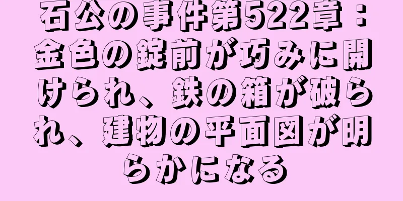 石公の事件第522章：金色の錠前が巧みに開けられ、鉄の箱が破られ、建物の平面図が明らかになる