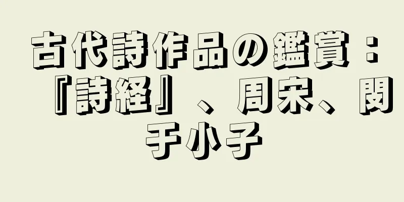 古代詩作品の鑑賞：『詩経』、周宋、閔于小子