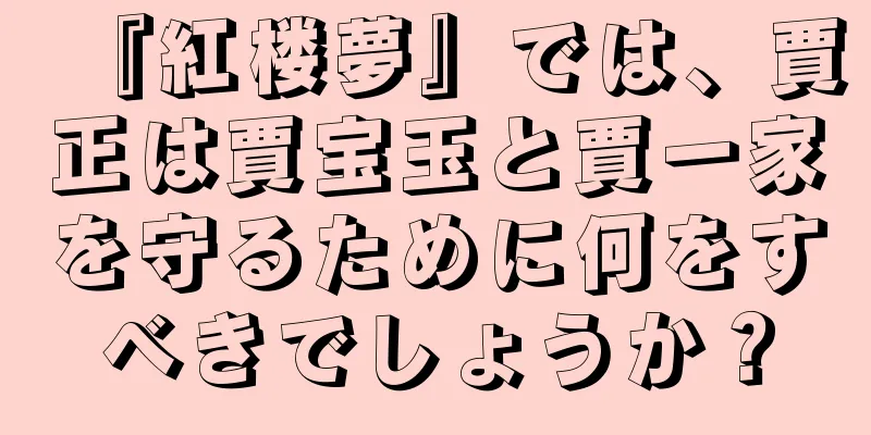 『紅楼夢』では、賈正は賈宝玉と賈一家を守るために何をすべきでしょうか？