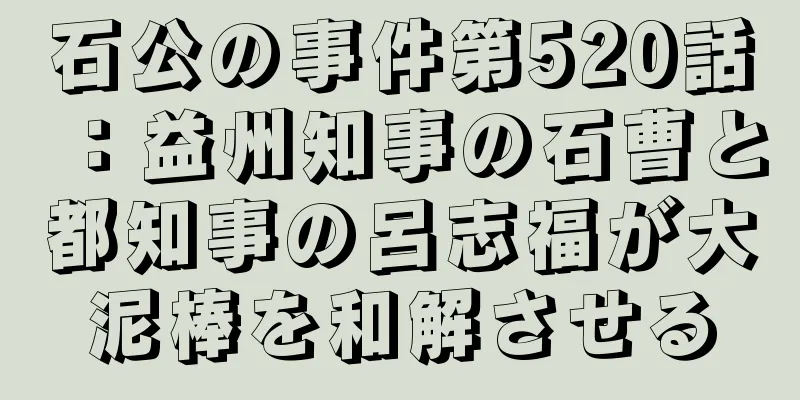 石公の事件第520話：益州知事の石曹と都知事の呂志福が大泥棒を和解させる