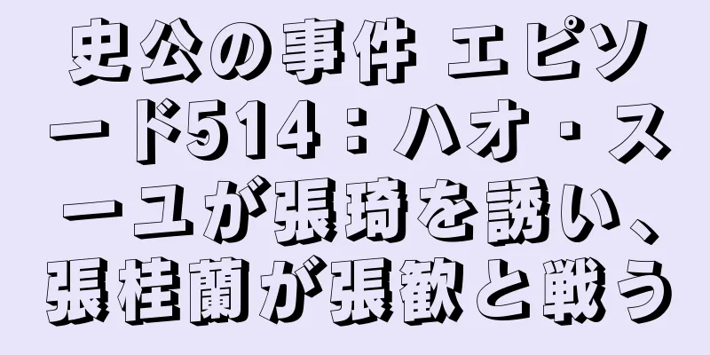 史公の事件 エピソード514：ハオ・スーユが張琦を誘い、張桂蘭が張歓と戦う