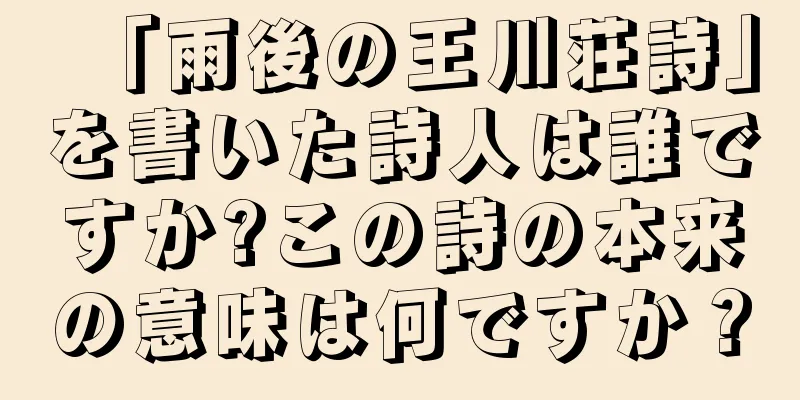 「雨後の王川荘詩」を書いた詩人は誰ですか?この詩の本来の意味は何ですか？