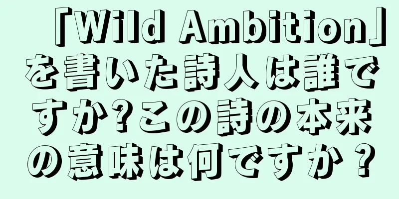 「Wild Ambition」を書いた詩人は誰ですか?この詩の本来の意味は何ですか？
