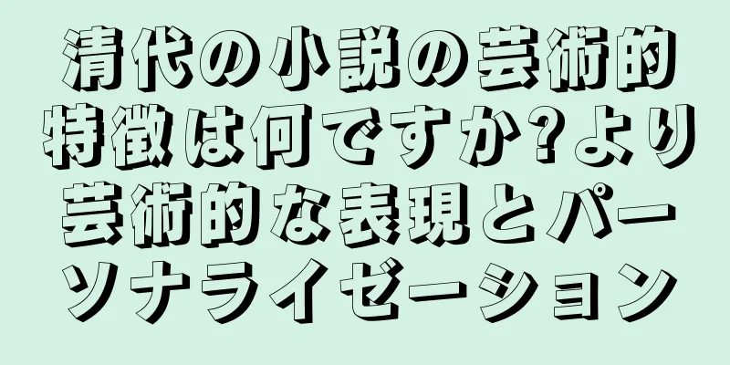 清代の小説の芸術的特徴は何ですか?より芸術的な表現とパーソナライゼーション