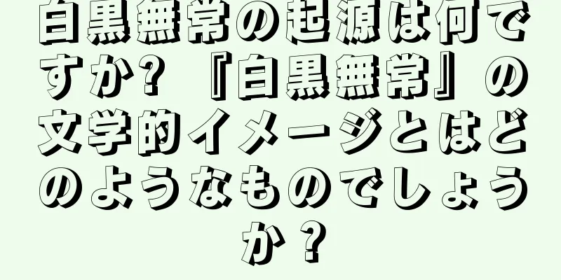 白黒無常の起源は何ですか? 『白黒無常』の文学的イメージとはどのようなものでしょうか？