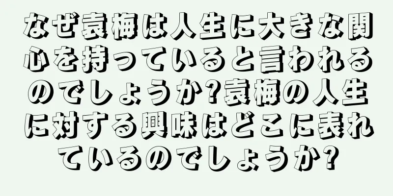 なぜ袁梅は人生に大きな関心を持っていると言われるのでしょうか?袁梅の人生に対する興味はどこに表れているのでしょうか?