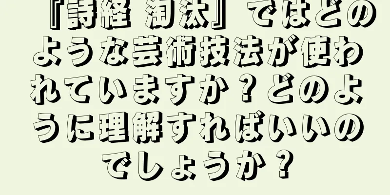 『詩経 淘汰』ではどのような芸術技法が使われていますか？どのように理解すればいいのでしょうか？