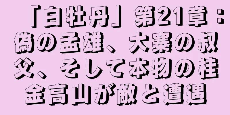 「白牡丹」第21章：偽の孟雄、大寨の叔父、そして本物の桂金高山が敵と遭遇